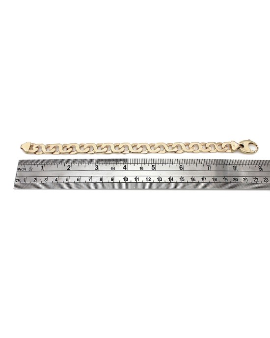 Gentlemans Flat Figure 8 Chain Bracelet